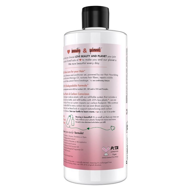 Love Beauty and Planet Pure Nourish Advanced Repair for Damaged Hair Pump Shampoo, 4 of 8
