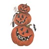 Transpac Plywood Light Up Vintage Stacked Pumpkin Decorative Objects Pumpkin Figurines Wood Halloween Orange Tabletop Battery Operated 2xAA Prelit - 2 of 4