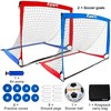 Ksports Soccer Goal Set for Kids Portable Training Equipment with Net, Balls, and Bag for Outdoor Backyard Football, 4 x 3 Feet, Blue/Red - 3 of 4