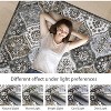 Machine Washable Area Rugs, Non-Slip Low Pile Accent Rug, Stain Resistant Faux Wool Oriental Carpet for Living Room, Bedroom - 4 of 4