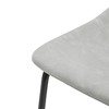 Industrial Faux Leather Counter Stools, Set of 2 - 3 of 4