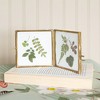 4x4 Folding Double Sided 2-Photo Tarnished Brass Metal Picture Frame w/ Glass Pane - 2 of 4