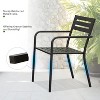32.1'' 4-Pieces Patio Dining Chairs, Outdoor Heavy Duty Metal Chairs Chairs Black - 2 of 4