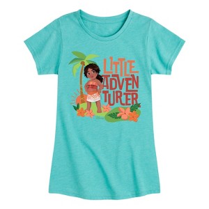 Girls' - Moana - Simea Little Adventurer Fitted Short Sleeve Graphic T-Shirt - 1 of 4