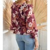 Women's Wo's Wanted To Stay Floral Blouse - Hailey & Co - 2 of 4