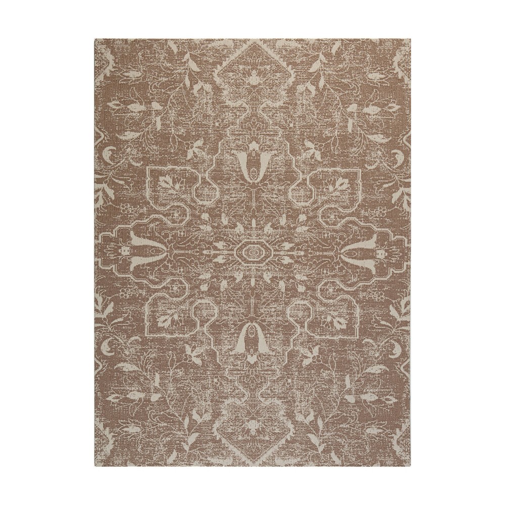 Photos - Doormat 40"x54" Tamanrasset 1/2" Rug'D Chair Floor Mat Brown/Ivory - Anji Mountain