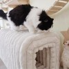 Ottoman Storage Bench With Arch Hollow,Pet Supplies Corduroy Bench,Upholstered Bench For The Living Room,Entryway And Bedroom-Cuddlewood - 3 of 4