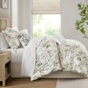 Okak Queen/King 6-Piece Cotton Sateen Printed Bed Comforter with Flower Pattern,Comfortable Quilt Comforter Bedding Sets,Machine Washable - 4 of 4