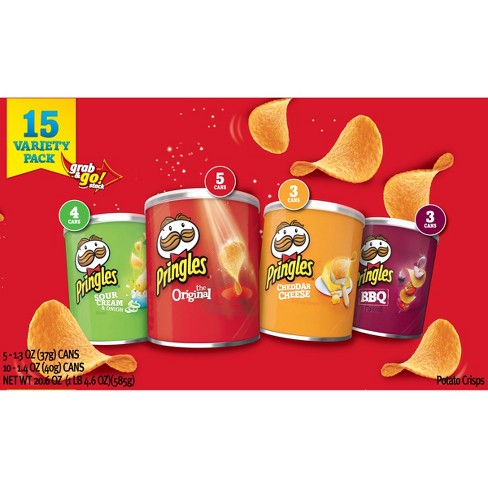 Pringles Grab & Go Variety Pack Potato Crisps - 15ct : Target