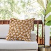 26"x26" Deny Designs Avenie Boho Daisies Square Outdoor Throw Pillow Brown/Gold: Abstract Design, Polyester Weave - 2 of 4