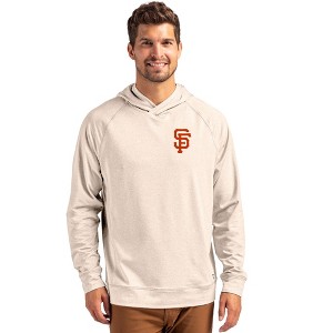 San Francisco Giants Cutter & Buck Adapt Knit Recycled Mens Heathered Hooded Pullover - 1 of 1