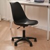 Adjustable Rolling Chair With Wheels, Armless Office Chair, Ergonomic Computer Desk Chair With Wheels, Support Swivel Task Chair - 2 of 4