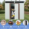 Coolbibila Outdoor Storage Shed With Window, 6Ft X 5Ft  Storage Sheds Metal With Weatherproof Design, Tool Sheds With Pad-Lockable Sliding Doors - 3 of 4