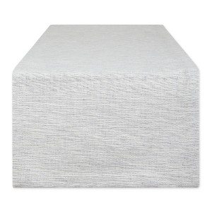 Design Imports Off-White Tonal Recycled Cotton Slubby Rib Table Runner - 1 of 4