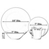 Dinewares Spin Wash Dinnerware Dish Set Mugs, Salad, Dinner Plates, Bowls, High Quality Dishes Highly Chip Crack Resistant, Dishwasher, Microwave Safe - 4 of 4