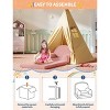 GustoWave Upholstered Kids Folding Couch, 2-in-1 Convertible Soft Teddy Fabric Toddler Sofa - 4 of 4