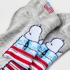Women's Peanuts Americana Low Cut Socks - Heather Gray 4-10: Polyester & Spandex Knit, Banded Cuff, Machine Washable - 3 of 3