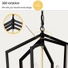 BAOURE 4 Light Chandelier,18.11 in Gold Lantern Light Fixtures with Farmhouse Metal Cage Adjustable Height for Dining Room Hallway Foyer - 4 of 4