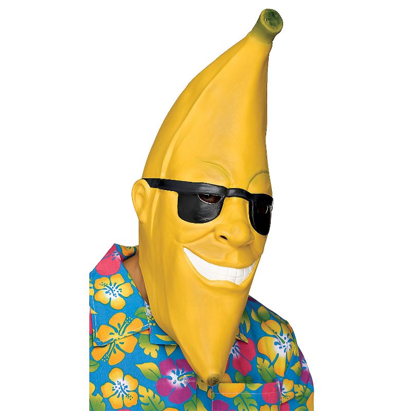 Fun World Mens Funny Gag Banana Head Costume Mask - 13 in. - Yellow, 1 of 2