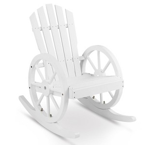 Karl Home | 23.5-Inch Adirondack Wagon-inspired Wooden Outdoor Rocking Chair - 1 of 4