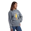c Logo Women’s Gray Mineral Wash Crew Neck Long Sleeve Sweatshirt - 3 of 4