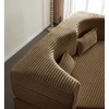 PAGED Modern Floor Sofa with 2 Pillows, Foam-Filled Sleeper Sofa Bed with Teddy Fabric for Living Room, Apartment, No Assembly Required - 3 of 4