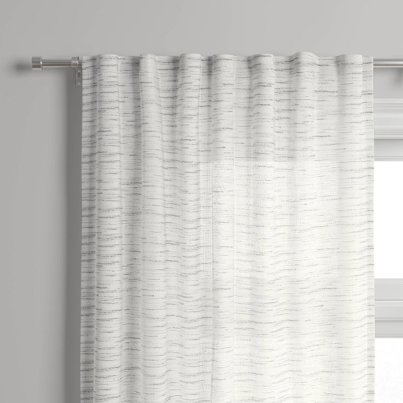 1pc Light Filtering Striation Herringbone Window Curtain Panel - Project 62™, 3 of 13