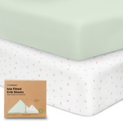 Image of KeaBabies 2pk Isla Fitted Crib Sheets for Boys, Girls, Baby Crib Sheet, Fits Standard Nursery Crib Mattresses (Wildflowers)
