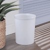 LunaLulinlk Frosted Plastic Bathroom White Wastebasket, 2.1 gal - 3 of 4