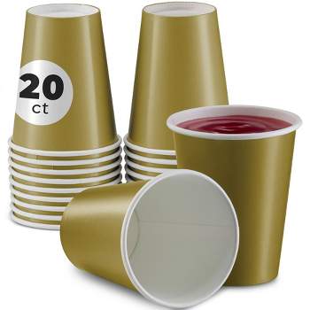 Metallic Gold Plastic Cups - 20 Ct.