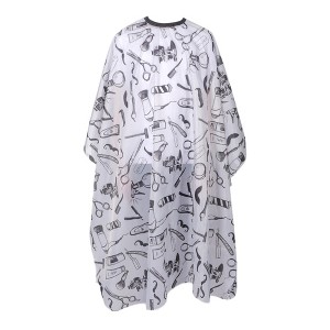 Unique Bargains All Print Hair Cut Barber Cape Black White 1 Pc - 1 of 4