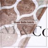Sheer Kitchen Tier Curtains 36 Inch, Geometric Printed Farmhouse Voile Short Curtains for Cafe, Bathroom, Small Windows, Brown/Taupe, 2 Panels - 4 of 4