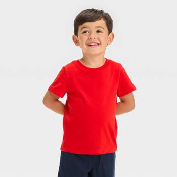 Toddler Boys' Short Sleeve Solid Jersey Knit T-Shirt - Cat & Jack™ Red