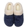 Roxoni Women's Fleece Trim Knit Sweater Furr Clog Indoor Outdoor Slipper - 3 of 4