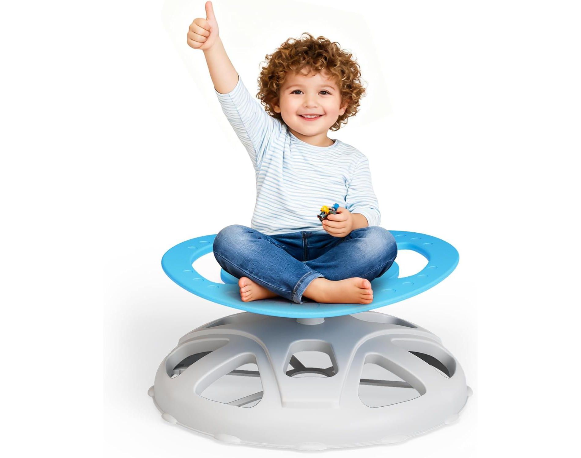 Kids Spinning Chair with Safety Handle, Non-Slip Active Play Seat for Balance and Coordination Development