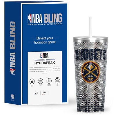 NBA Officially Licensed 25oz Stainless Steel Rhinestones Tumbler in Limited Edition Gift Box