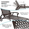DOMETOUR Aluminium Cast Lounge Chair 1pcs Brown - 4 of 4