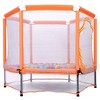 55'' Toddlers Trampoline with Safety Enclosure Net and Balls, Indoor Outdoor Mini Trampoline for Kids - 3 of 4