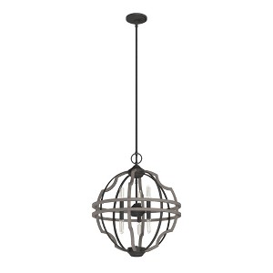 Hunter 19.25" Stone Creek Pendant Light Noble Bronze Finish, 6 Bulbs, Indoor Ceiling Fixture - 1 of 1