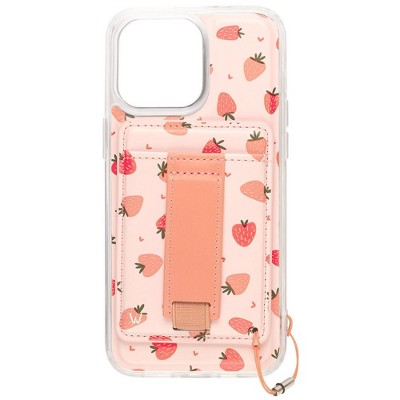 Walli Cases Berry Bliss Magnetic Phone Case with Wallet and Finger Strap