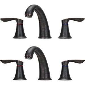 Coucheta 8" Widespread Bathroom Faucet - for 3-Hole Sink with Pop-Up Drain & Supply Lines, Available in Multiple Finishes & Pack Options - 1 of 4