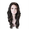 Synthetic Lace Front Curly Wig for Women, Medium Length Natural Looking Wave Hair Wigs - 4 of 4