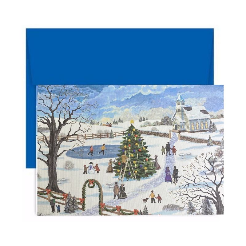 Masterpiece Studios Hollyville Collection 18-count Holiday Cards and Envelopes, Holiday Festivities (854900), 1 of 2