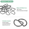 Unique Bargains Durable Multipurpose Iron Non-Welded Dee Rings Metal Buckle for Purse 10 Pcs - 2 of 4