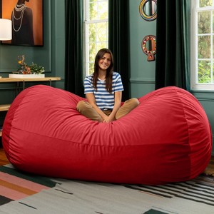 Jaxx Grand Lounger 7 Foot Bean Bag Sofa -Lush Velvet - 1 of 4