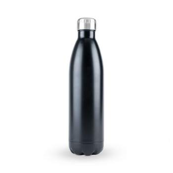 True2Go Water Bottle, Double Walled Insulated Stainless Steel with Matte Finish, Dishwasher Safe 750 ML / 25 Oz Black Set of 1