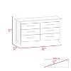 CAVINAS Dresser for Bedroom,Dressers & Chest of Drawers with 6 Drawer for Dining Room,Living Room,Entryway - 3 of 4