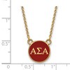 Black Bow Jewelry 14k Yellow Gold Plated Sterling Silver Alpha Sigma Alpha Greek Life Necklace 18 Inch - 3 of 4