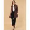 INSPIRE CHIC Women's Peter Pan Collar Single Breasted Winter Long Overcoat - 3 of 4