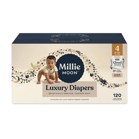 Millie Moon Lux Disposable Diapers - Size 4 - 120ct : Target